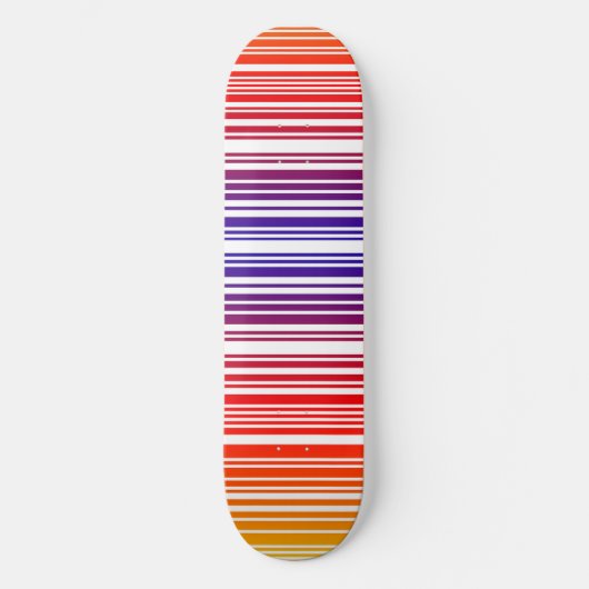 Verkleurde barcode Skateboard Deck (Voorkant)