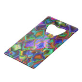 Verkleurde dromen kredietkaart flessenopener (Achterkant Gekanteld)