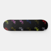 Verkleurde fietsen skateboard (Horizontaal)