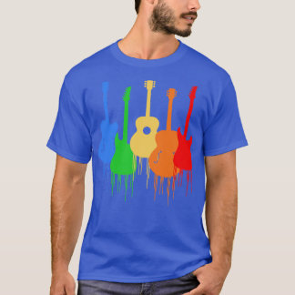 Verkleurde gitaren t-shirt