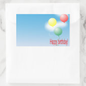 Verkleurde luchtballonnen rechthoekige sticker (Tas)