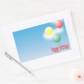 Verkleurde luchtballonnen rechthoekige sticker (Envelop)