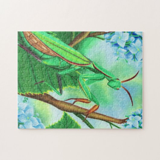 Verkleurde mantispuzzel legpuzzel (Horizontaal)