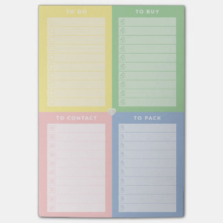 Verkleurde multifunctionele laptop post-it® notes
