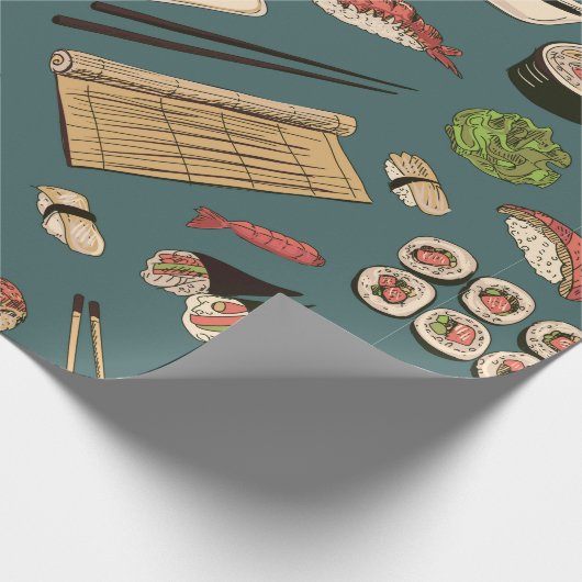 Verkleurde paddenstoelen en rollen naadloos, uitst cadeaupapier (Hoek)