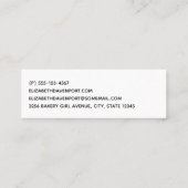 Verkleurde pasta-decorteermiddelen mini visitekaartje (Achterkant)