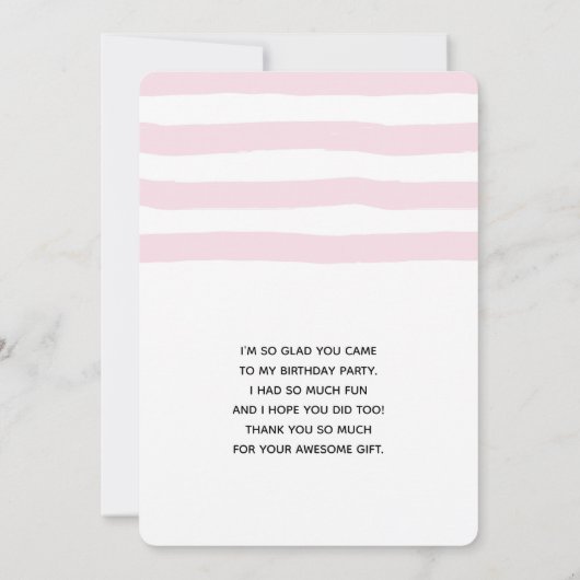 Verkleurde pasta-decorteerprogramma's Dank u wel Bedankkaart (Achterkant)