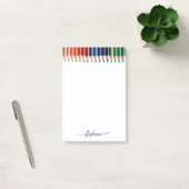 Verkleurde pennen met naam post-it® notes (Kantoor)