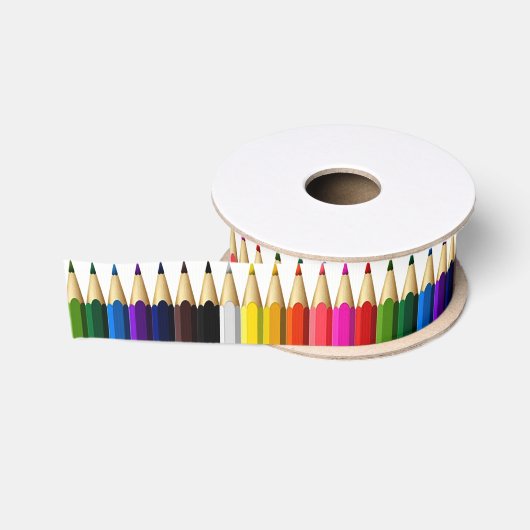 Verkleurde potlooddoos grosgrain lint (Spoel)