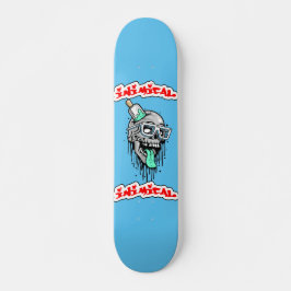 Verkleurde schedel skateboard