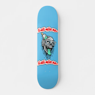 Verkleurde schedel skateboard