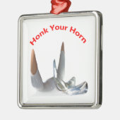 Verkleurde vierkant metalen ornament (Links)