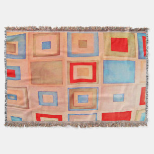 Verkleurde vierkanten deken