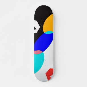 Verkleurde vormen skateboard