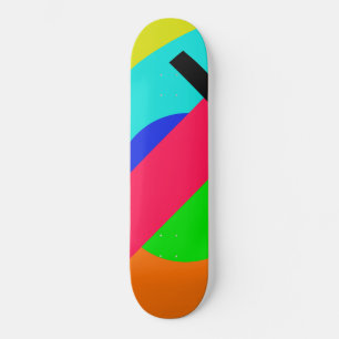 Verkleurde vormen skateboard