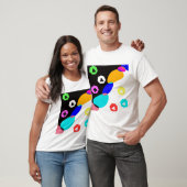 Verkleurde vormen t-shirt (Unisex)