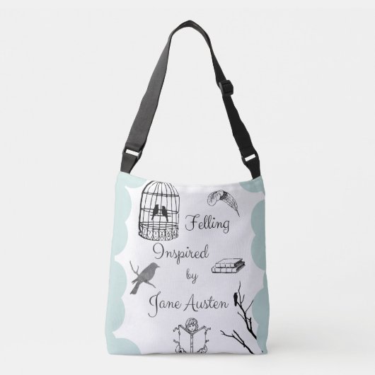 Verkleuring geïnspireerd door Jane Austen Crossbody Tas (Voorkant)