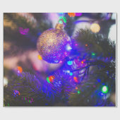 Verkleuring van het kerstboomlicht cadeaupapier (Vlak)