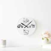 verkliktijd voor donkey en olifant ronde klok (Huis)