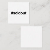 VERKOCHT Hashtag Notitiekaartje (Voorkant / Achterkant)