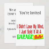 Verkocht mijn geest bij Garage-verkoop Kaart (Voorkant / Achterkant)