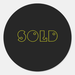 VERKOCHT RONDE STICKER