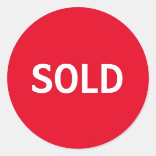 Verkocht Ronde Sticker