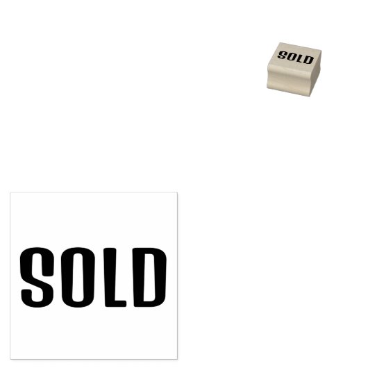 VERKOCHT RUBBERSTEMPEL (Gestempeld)