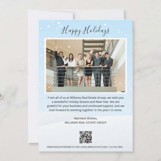 Verkocht Teken QR Code Onroerend Goed Kerst Kaart (Achterkant)