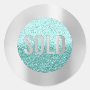 Verkocht uit Silver Ocean Beach Real Estate Agent Ronde Sticker