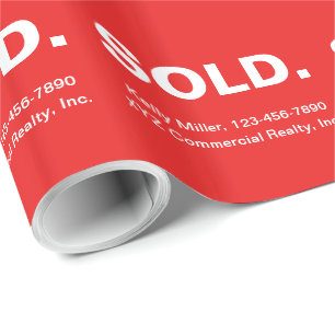 VERKOCHT Vastgoedmarketing Minimalistisch Kordaa Cadeaupapier