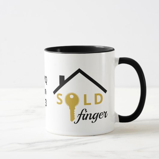 VERKOCHTE FINGER Fun Real Estate Agent Realtor Mok (Rechts)