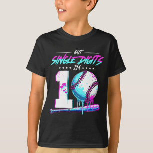 Verkoop 10 Jaar Oude Verjaardag Dubbele Cijfers 10 T-shirt