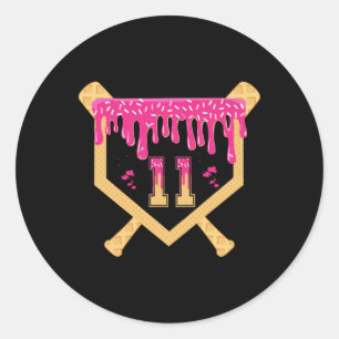 Verkoop 11 Jaar Oude Verjaardag Drip 11e Verjaarda Ronde Sticker