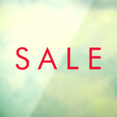 Verkoop 40-inch Basic Red In-store Business Adds Raamsticker (Vel 3)