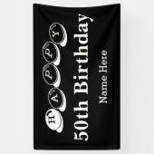 Verkoop 50e verjaardag spandoek (Verticaal)