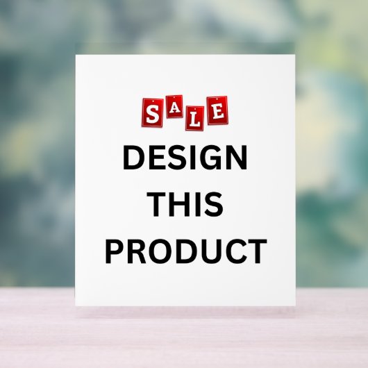 VERKOOP! Acrylteken 8 "x 10" - Aangepast Acryl Bord (Neutraal)