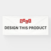 VERKOOP! Banner - 2.5' x 6' - Binnenshuis - Aangep (Horizontaal)