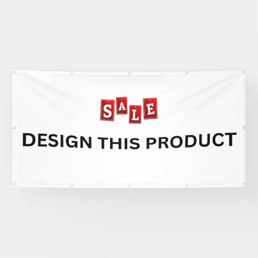 VERKOOP! Banner - 4'x8' - Outdoor w / Metalen Grom (Horizontaal)