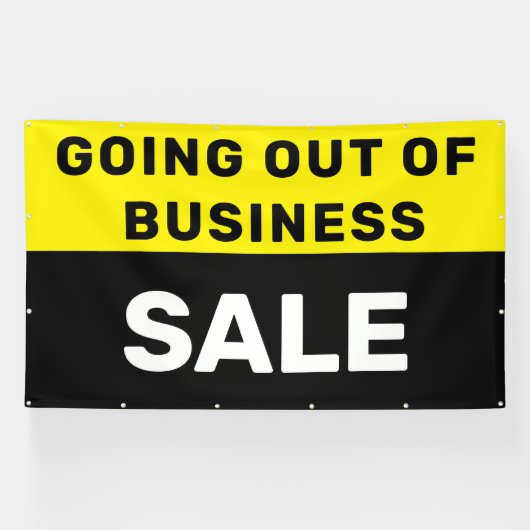 Verkoop buiten bedrijf Groot Spandoek (Horizontaal)