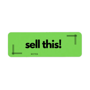 Verkoop dit - label met kleurgecodeerde bewegende 