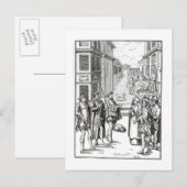 Verkoop door Crier van de Stad, na een houtdruk in Briefkaart (Voorkant / Achterkant)