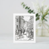 Verkoop door Crier van de Stad, na een houtdruk in Briefkaart (Staand voorkant)