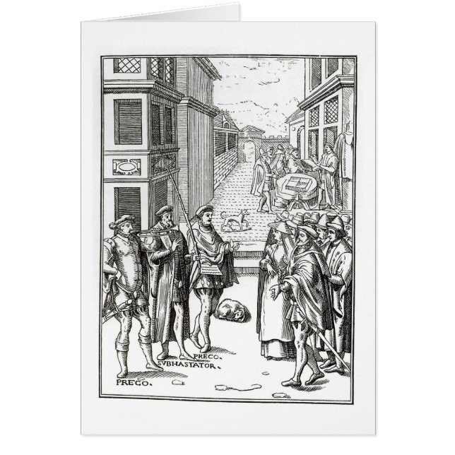 Verkoop door Town Crier na een houtsnip in Praxis  (Voorkant)