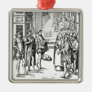 Verkoop door Town Crier na een houtsnip in Praxis  Metalen Ornament