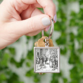 Verkoop door Town Crier na een houtsnip in Praxis  Sleutelhanger (Hand)