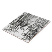 Verkoop door Town Crier na een houtsnip in Praxis  Tegeltje (Zijkant)