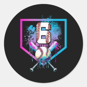 Verkoop Drip 6e Verjaardag Home Bord Jongens Jeugd Ronde Sticker