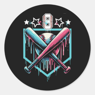 Verkoop Drip 8e Verjaardag Jongens Nummer 8 Jeugd  Ronde Sticker
