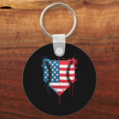 Verkoop Drip Boys Kinder Ice Cream Patriotic Ameri Sleutelhanger (Voorkant)